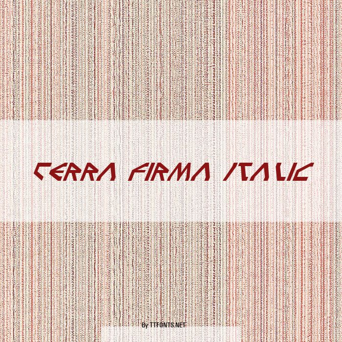 Terra Firma Italic example